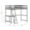 Flash Furniture Riley Loft Bed Frame w/Desk, Twin Size Wooden Bed Frame w/Guard Rails & Ladder - Light Gray MH-LBD5-LGY-T-GG - alternate 8